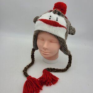 Sock Monkey Hat Adult size